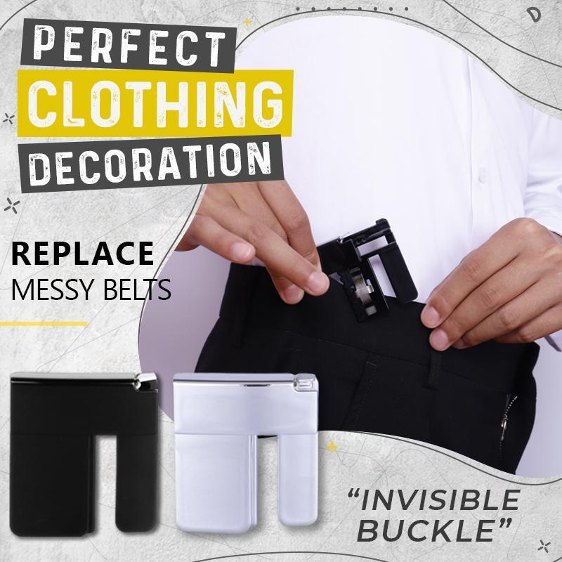No-sew invisible waistband buckle clip for adjusting loose pants